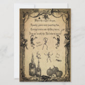  Gothic Halloween Spooky Custom Invitation Kaart (Achterkant)
