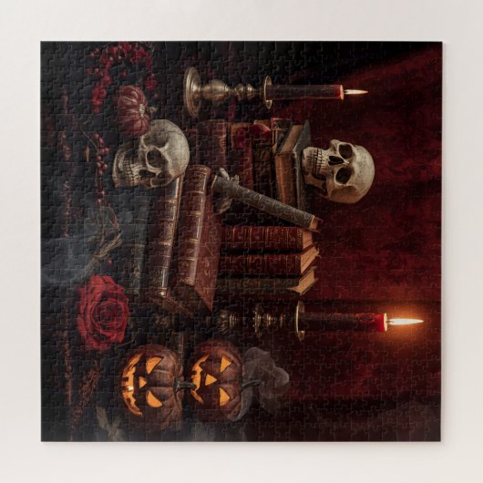 Gothic Halloween Still-Life Puzzle  Legpuzzel (Horizontaal)