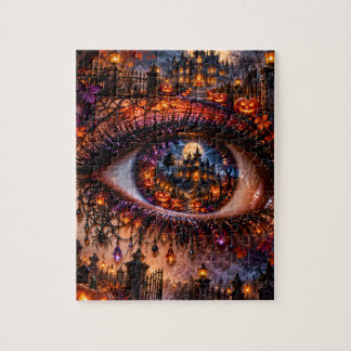 Gothic Halloween Surrealistisch Oog Legpuzzel
