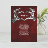 Gothic halloween Table Number Seating Chart Kaart (Staand voorkant)