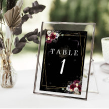 Gothic Halloween Table Numbers