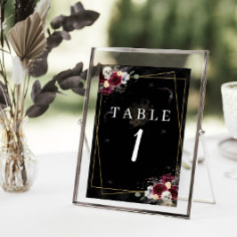Gothic Halloween Table Numbers Kaart
