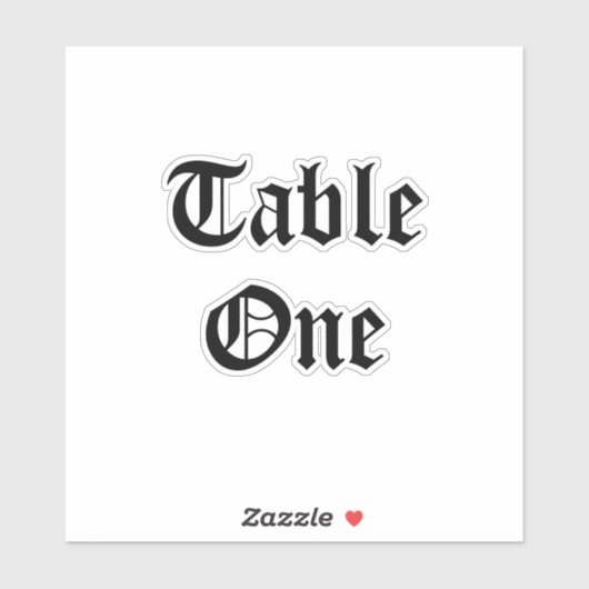 Gothic Halloween Trouwtafel Numbler Sticker (Vel)