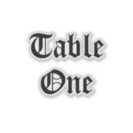 Gothic Halloween Trouwtafel Numbler Sticker