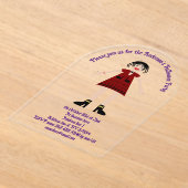 Gothic Halloween Vampire Lady Custom Acryl Uitnodigingen (Laagn)