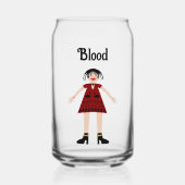 Gothic Halloween Vampire Lady Custom Blikvorm Glas (Voorkant)