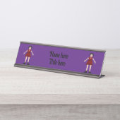 Gothic Halloween Vampire Lady Custom Bureau Naambordje (Voorkant)