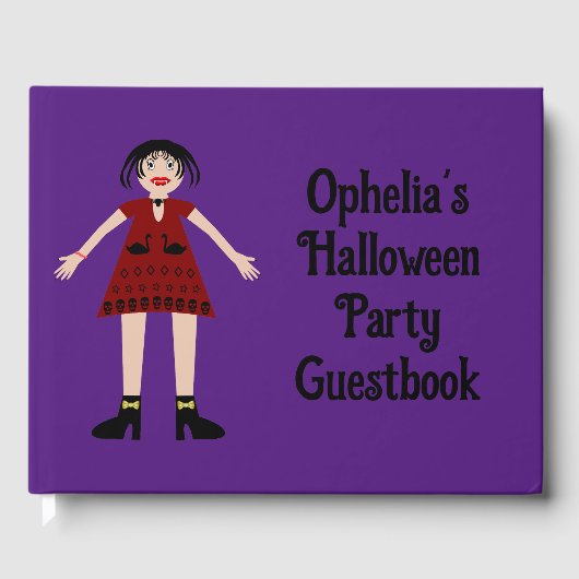 Gothic Halloween Vampire Lady Custom Gastenboek (Voorkant)
