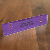 Gothic Halloween Vampire Lady Custom Naambordje (Zijkant)