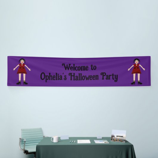 Gothic Halloween Vampire Lady Custom Spandoek (Beurs)