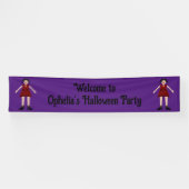 Gothic Halloween Vampire Lady Custom Spandoek (Horizontaal)