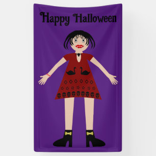 Gothic Halloween Vampire Lady Custom Spandoek