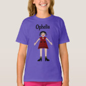 Gothic Halloween Vampire Lady Custom T-shirt (Voorkant)