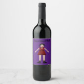Gothic Halloween Vampire Lady Custom Wijn Etiket (Voorkant)