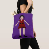 Gothic Halloween Vampire Lady Double Sided Tote Bag (Dichtbij)