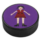 Gothic Halloween Vampire Lady Hockey Puck (3/4)