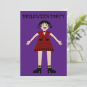 Gothic Halloween Vampire Lady Kaart (Staand voorkant)