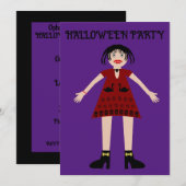Gothic Halloween Vampire Lady Kaart (Voorkant / Achterkant)