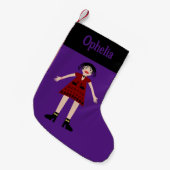 Gothic Halloween Vampire Lady Kleine Kerstsok (Voorkant (Hangend))