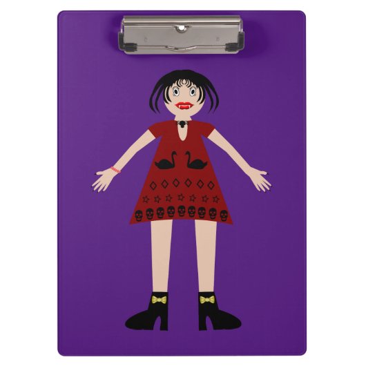 Gothic Halloween Vampire Lady Klembord (Voorkant)