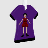 Gothic Halloween Vampire Lady Ornament (voorkant)