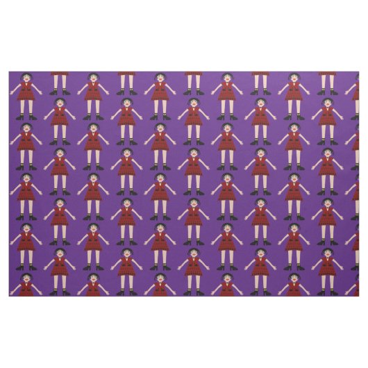 Gothic Halloween Vampire Lady Patterned Stof (Fat Quarter)