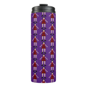 Gothic Halloween Vampire Lady Patterned Thermosbeker
