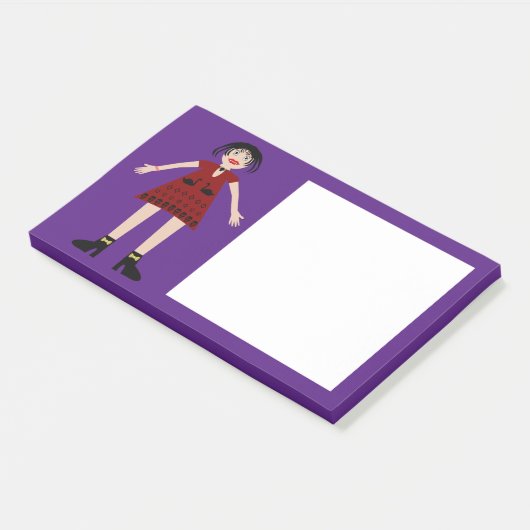 Gothic Halloween Vampire Lady Post-it® Notes (Schuin)