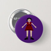 Gothic Halloween Vampire Lady Ronde Button 5,7 Cm (Voorkant /achterkant)