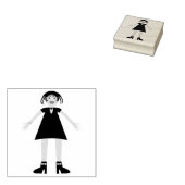 Gothic Halloween Vampire Lady Rubberstempel (Gestempeld)