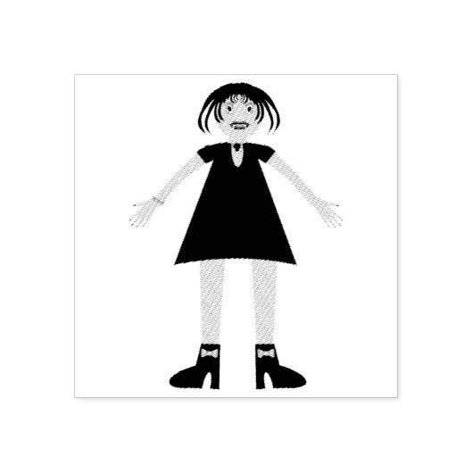 Gothic Halloween Vampire Lady Rubberstempel (Afrduk)