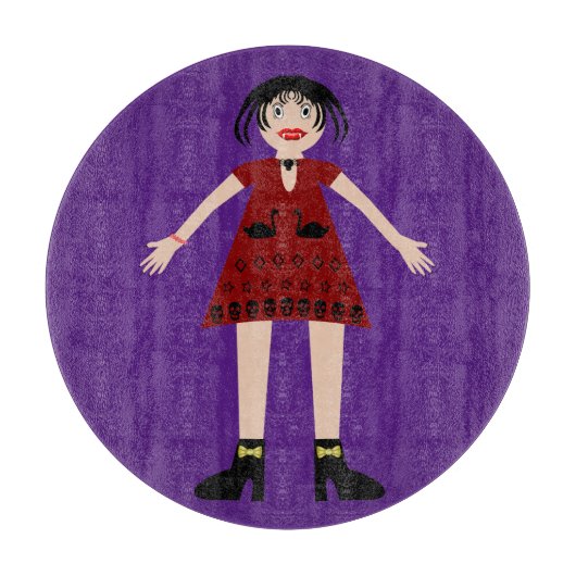 Gothic Halloween Vampire Lady Snijplank (Voorkant)
