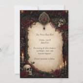 Gothic Halloween Verjaardagsbal Save the Date Kaart (Achterkant)