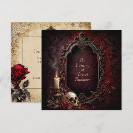 Gothic Halloween vierkant uitnodiging