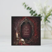 Gothic Halloween vierkant uitnodiging (Staand voorkant)