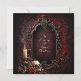 Gothic Halloween vierkant uitnodiging