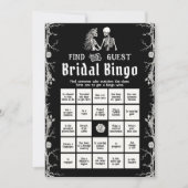Gothic Halloween Vind de Gast Bruids Bingo Game Kaart (Voorkant)