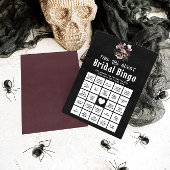 Gothic Halloween Vind de Gast Bruids Bingo Game Kaart