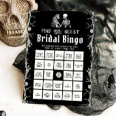 Gothic Halloween Vind de Gast Bruids Bingo Game Kaart
