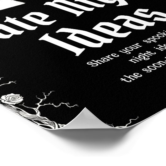 Gothic Halloween Vrijgezellenfeest Datum nacht Ide Poster (Hoek)