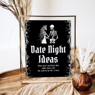 Gothic Halloween Vrijgezellenfeest Datum nacht Ide Poster