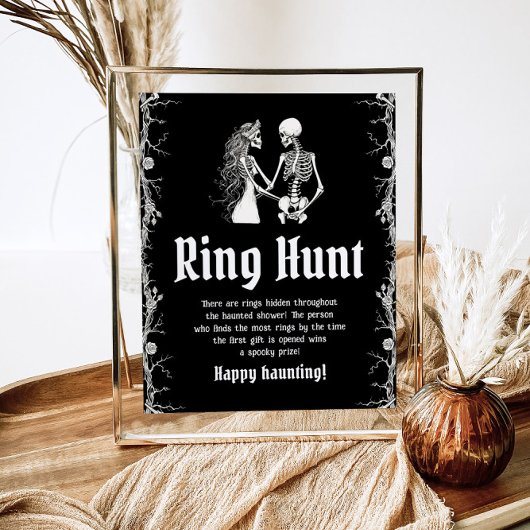 Gothic Halloween Vrijgezellenfeest Ring Hunt Game Poster