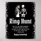 Gothic Halloween Vrijgezellenfeest Ring Hunt Game Poster (Voorkant)