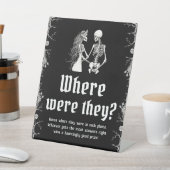 Gothic Halloween Vrijgezellenfeest Waar waren ze? Reclamebord Met Voetstuk (Insitu)