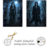 Gothic Halloween Wandelaar Decoupage Kunst  Tissuepapier