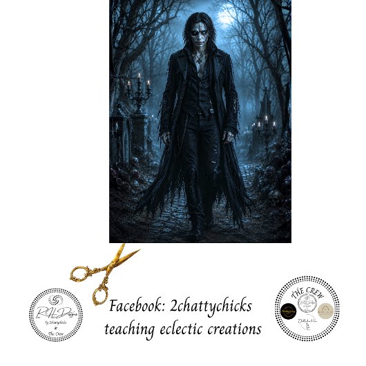 Gothic Halloween Wandelaar Decoupage Kunst  Tissuepapier