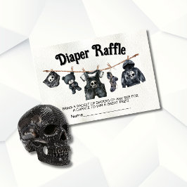 Gothic Halloween waslijn Schedel Luier Raffle Kaart