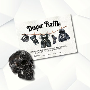 Gothic Halloween waslijn Schedel Luier Raffle Kaart