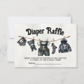 Gothic Halloween waslijn Schedel Luier Raffle Kaart (Voorkant)