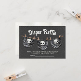 Gothic Halloween waslijn Schedel Luier Raffle Kaart